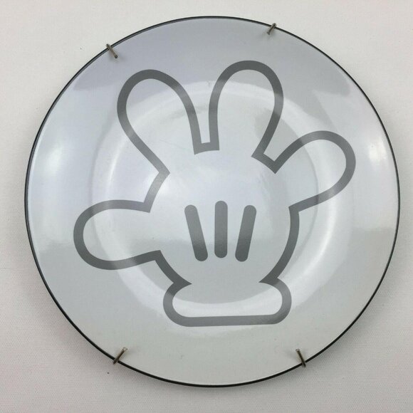 Disney Mickey Mouse Icon Dinner Plates Set Of 4 With Wall Hangers - Picture 6 of 7